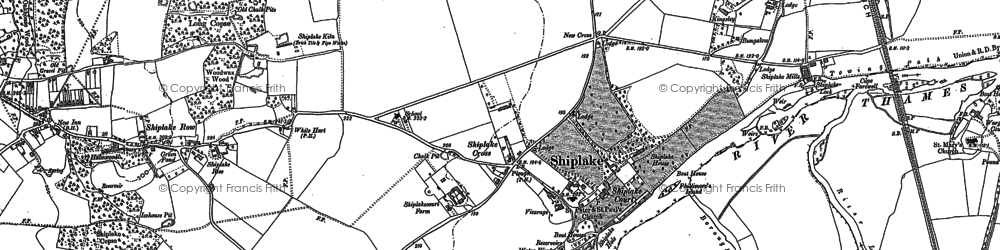 Old map of Borough Marsh in 1910