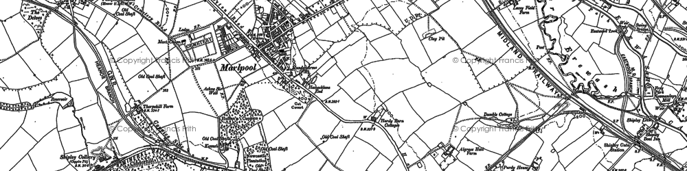 Old map of Shipley in 1880