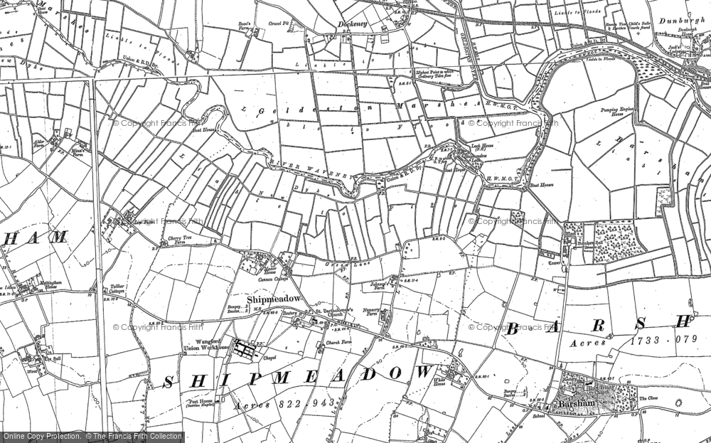 Old Map of Shipmeadow, 1903 in 1903