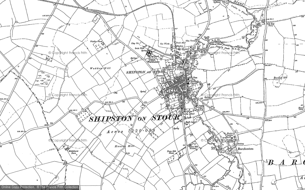Old Map of Shipston-on-Stour, 1900 - 1904 in 1900