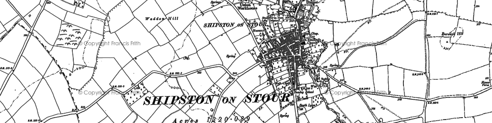 Old map of Shipston-on-Stour in 1900