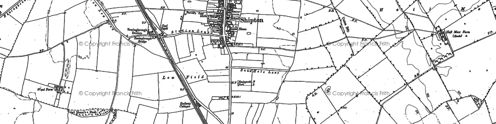 Old map of Shipton in 1891
