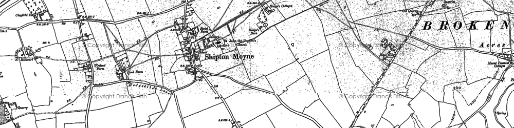 Old map of Shipton Moyne in 1899