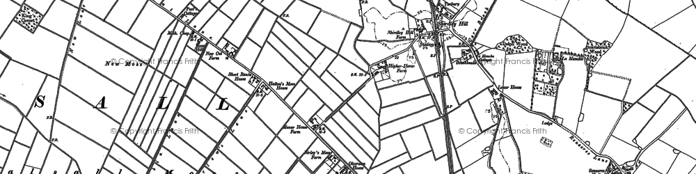Old map of Carr Cross in 1892