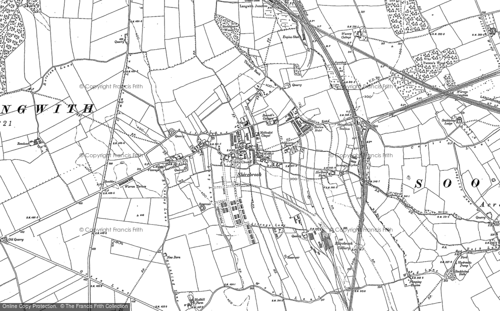 Old Map of Shirebrook, 1884 - 1897 in 1884