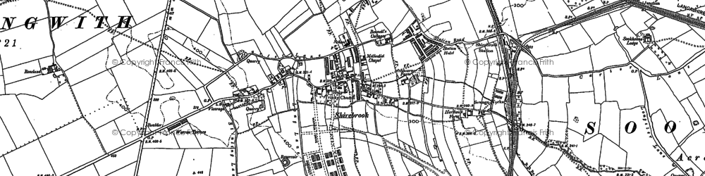 Old map of Shirebrook in 1884