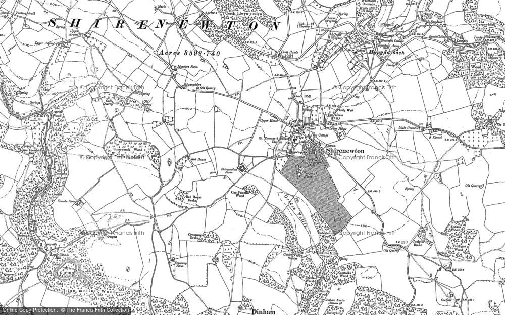 Old Map of Shirenewton, 1900 in 1900