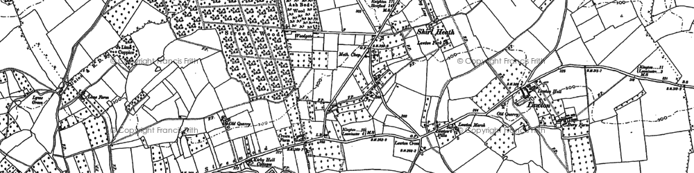 Old map of Shirl Heath in 1885