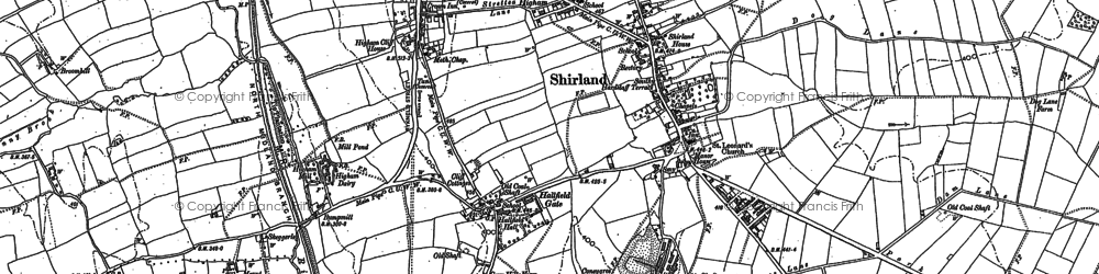 Old map of Shirland in 1879
