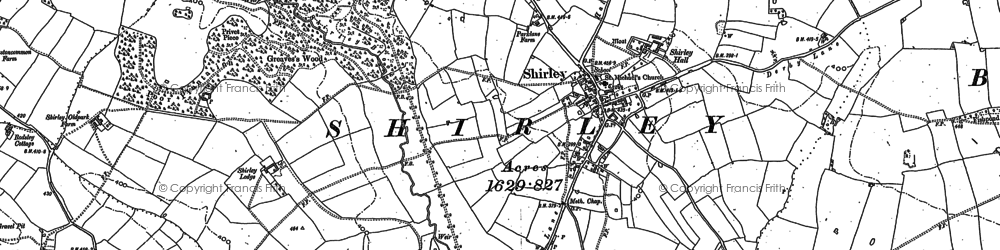 Old map of Shirley in 1880