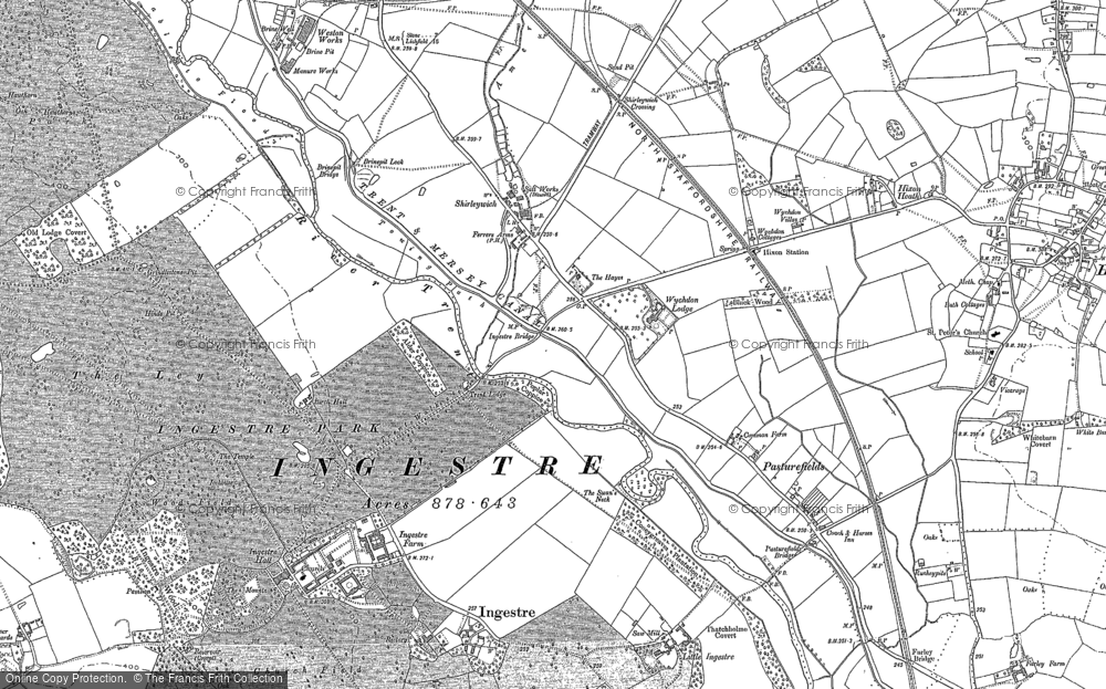 Old Map of Shirleywich, 1881 in 1881