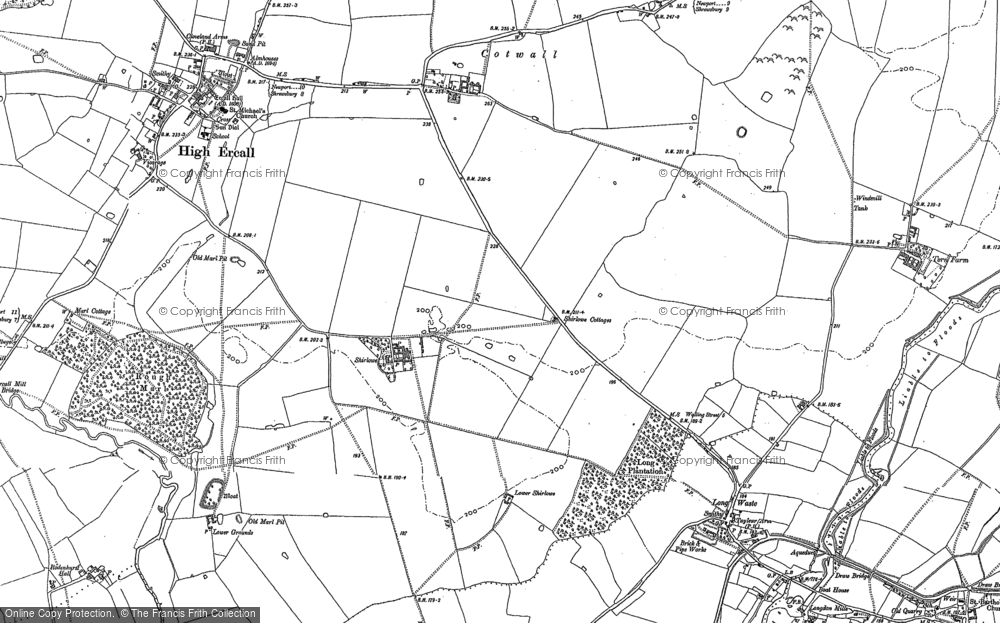 Old Map of Shirlowe, 1880 - 1881 in 1880