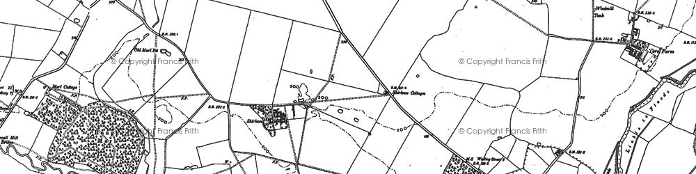 Old map of Shirlowe in 1880