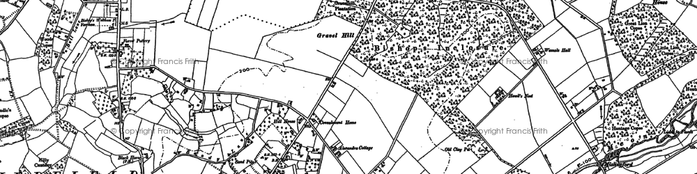 Old map of Shirrell Heath in 1895