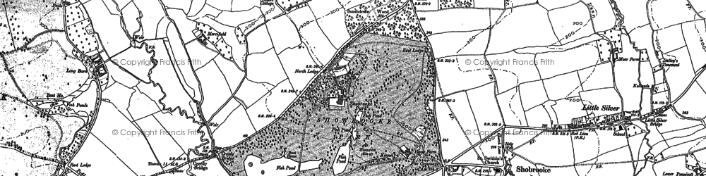 Old map of Shobrooke Park in 1887