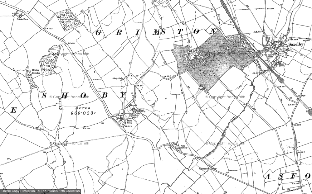 Old Map of Shoby, 1883 - 1884 in 1883