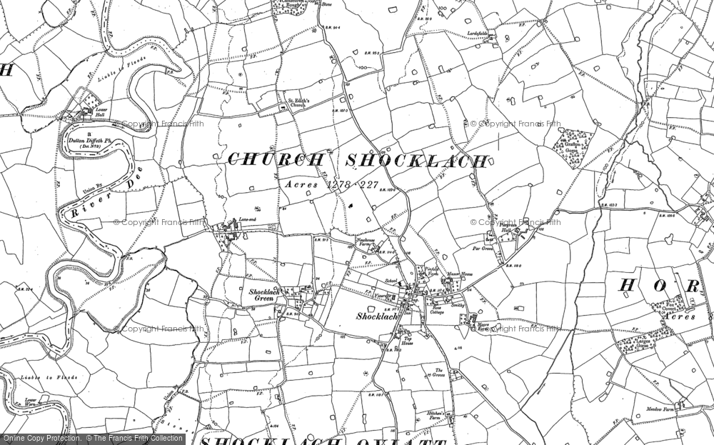 Old Map of Shocklach, 1897 - 1909 in 1897