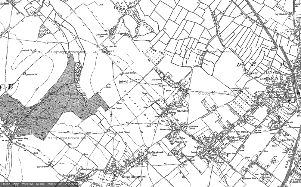 Old Map of Historic Map covering Mill Hill in 1896