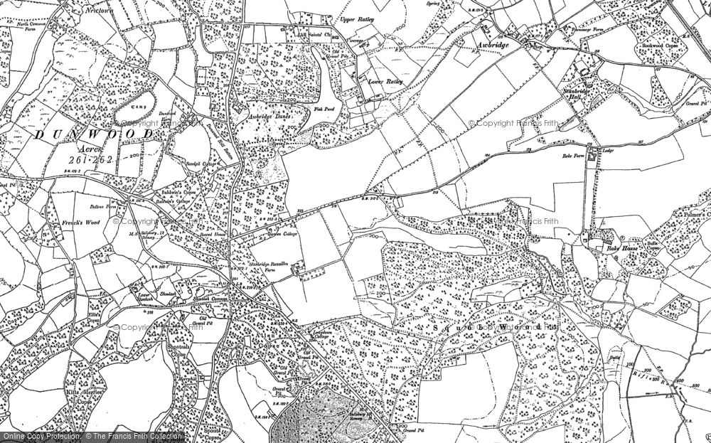 Old Map of Shootash, 1895 in 1895