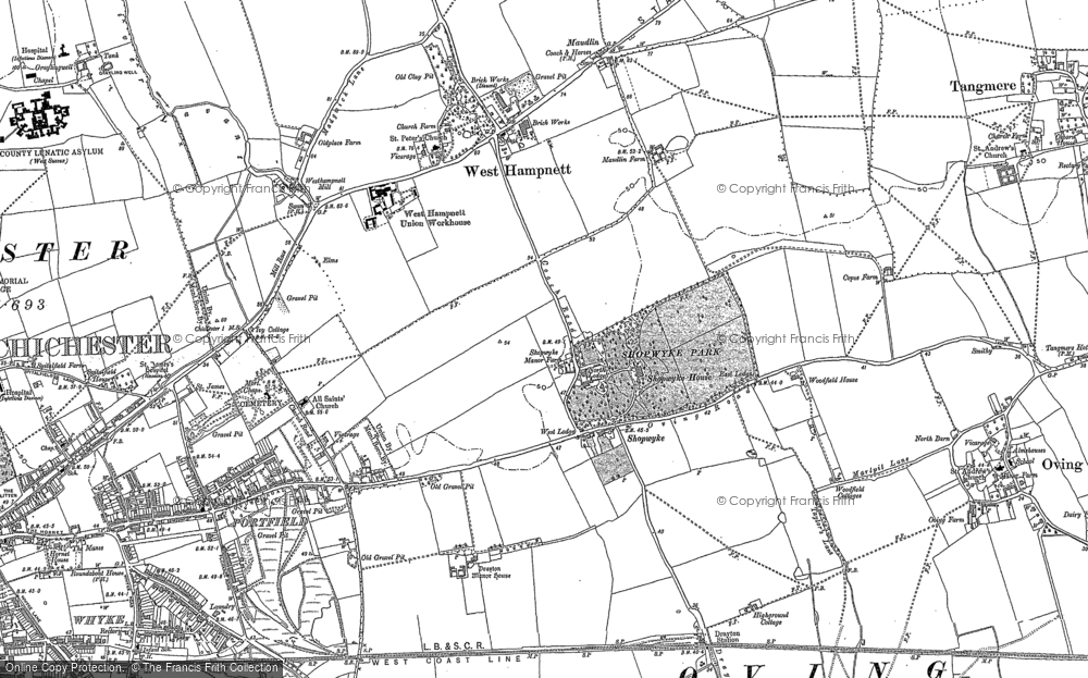 Old Map of Shopwyke, 1847 - 1896 in 1847