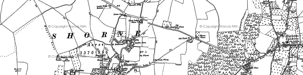 Old map of Shorne in 1895