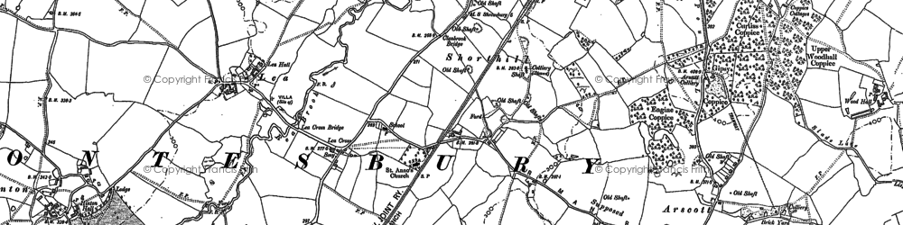 Old map of Shorthill in 1881