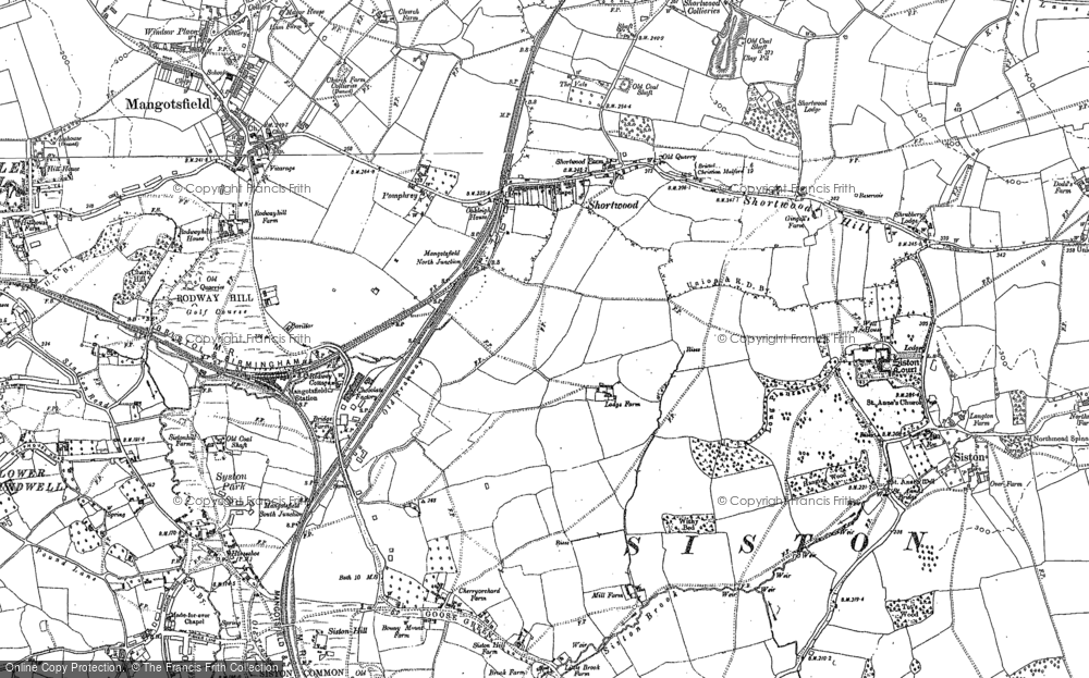Old Map of Historic Map covering Siston in 1881