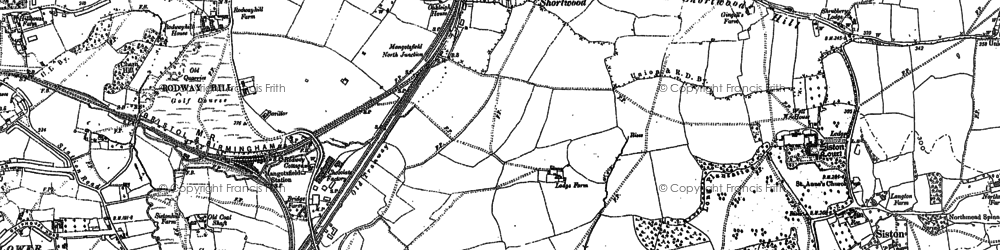 Old map of Shortwood in 1881