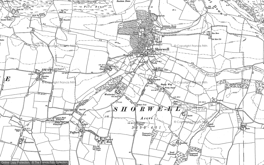 Old Map of Shorwell, 1896 - 1907 in 1896