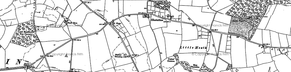 Old map of Shotatton in 1875