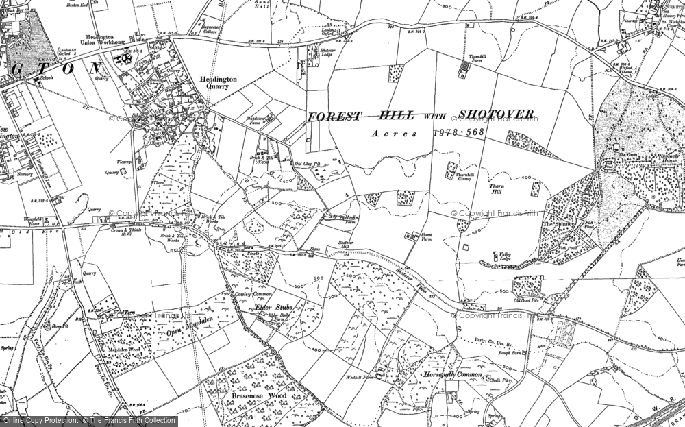 Old Map of Historic Map covering Sandhills in 1898