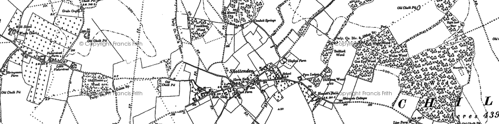 Old map of Wytherling Court in 1896