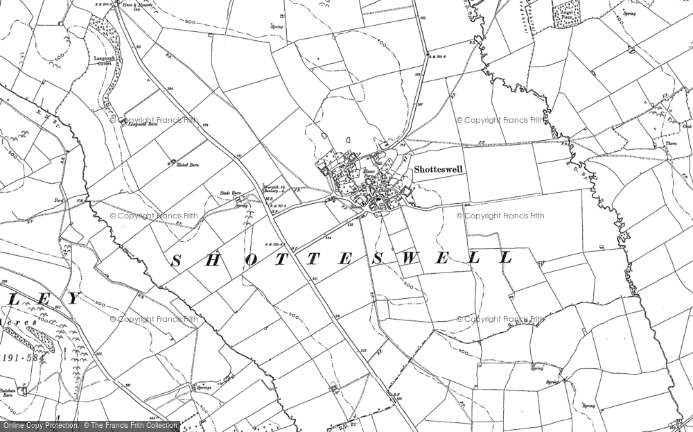 Old Map of Shotteswell, 1899 in 1899