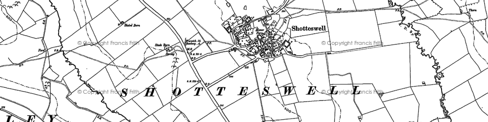 Old map of Shotteswell in 1899