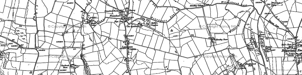 Old map of Shottle in 1879