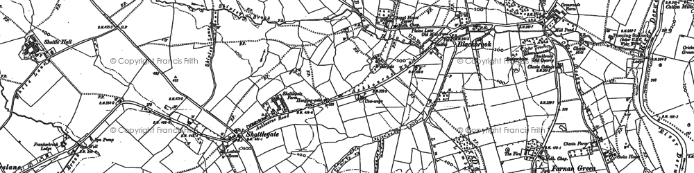 Old map of Shottlegate in 1879