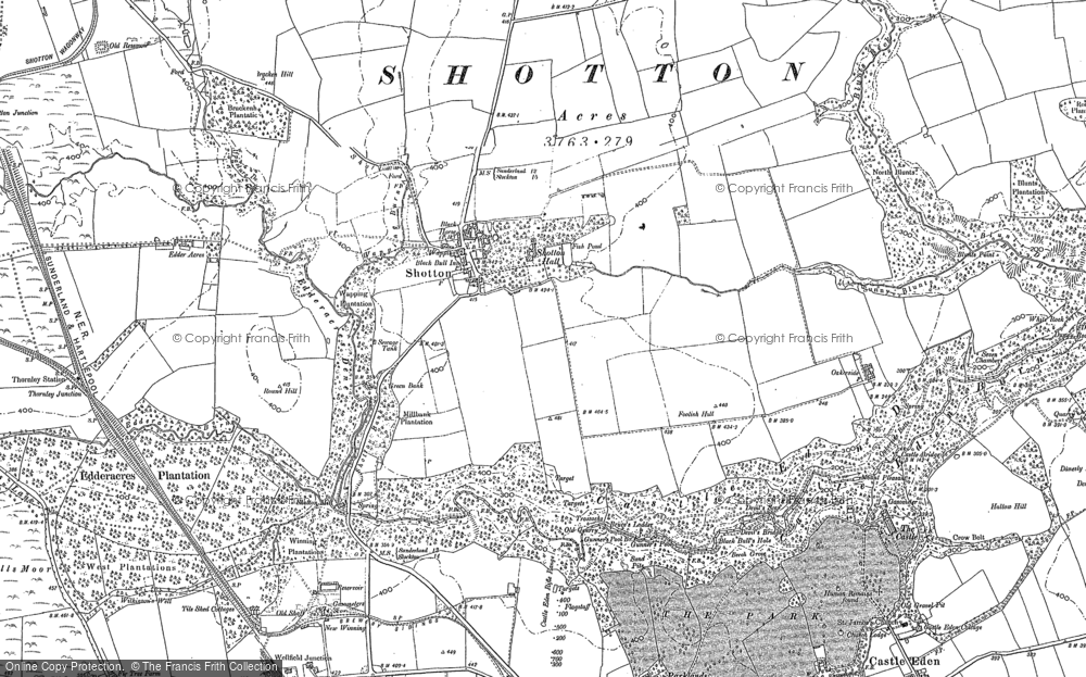 Old Map of Shotton, 1896 - 1897 in 1896