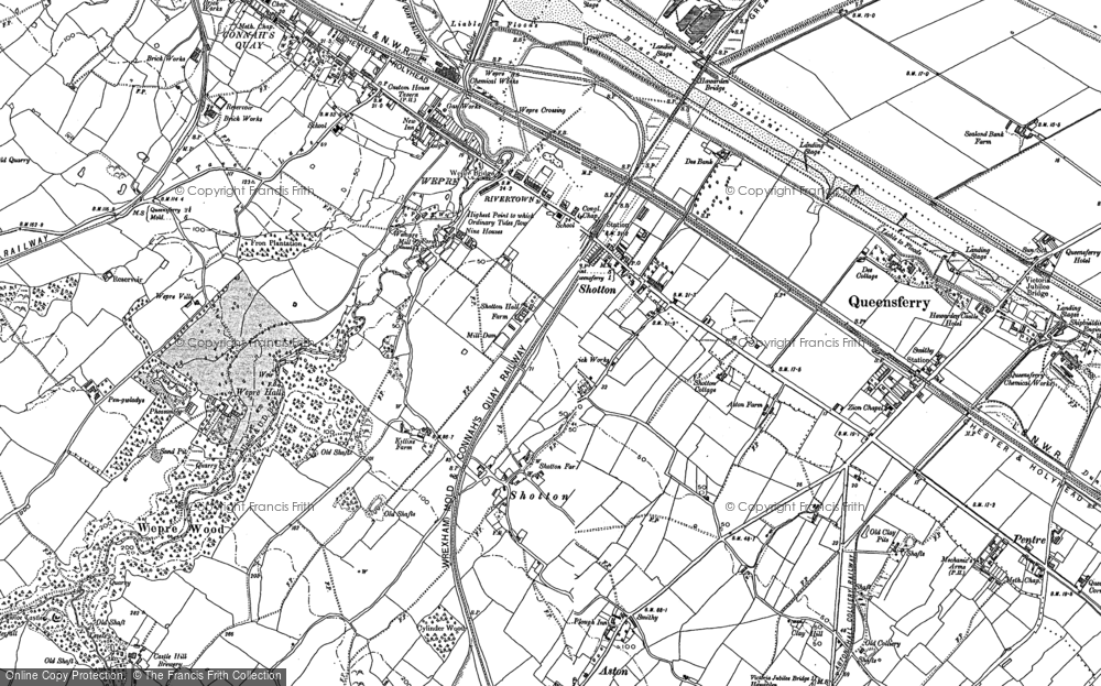 Old Map of Shotton, 1909 - 1910 in 1909