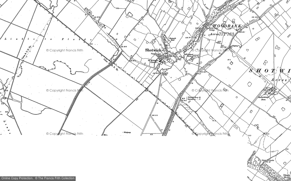 Old Map of Shotwick, 1897 - 1909 in 1897