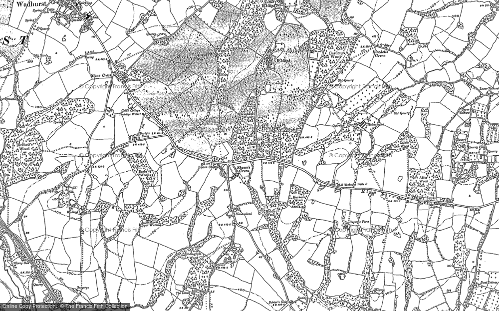 Old Map of Historic Map covering Whiligh in 1908