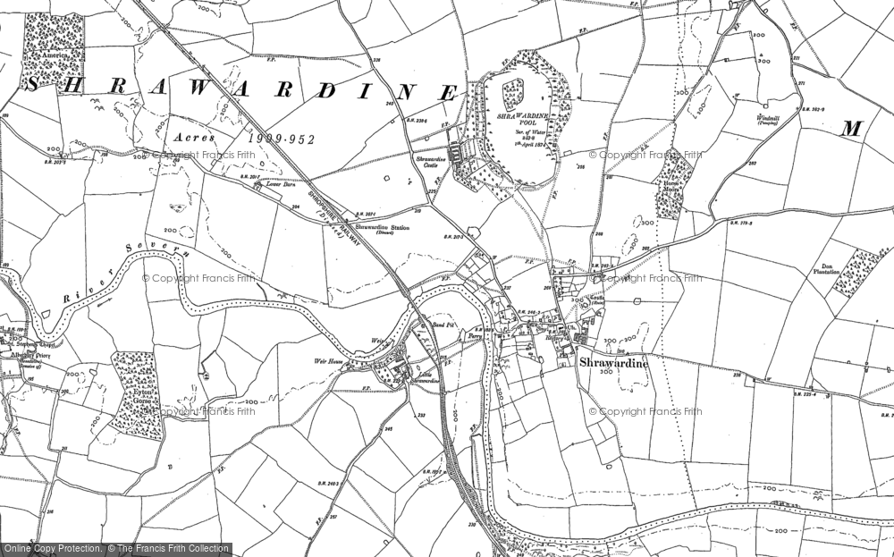 Old Map of Shrawardine, 1881 in 1881