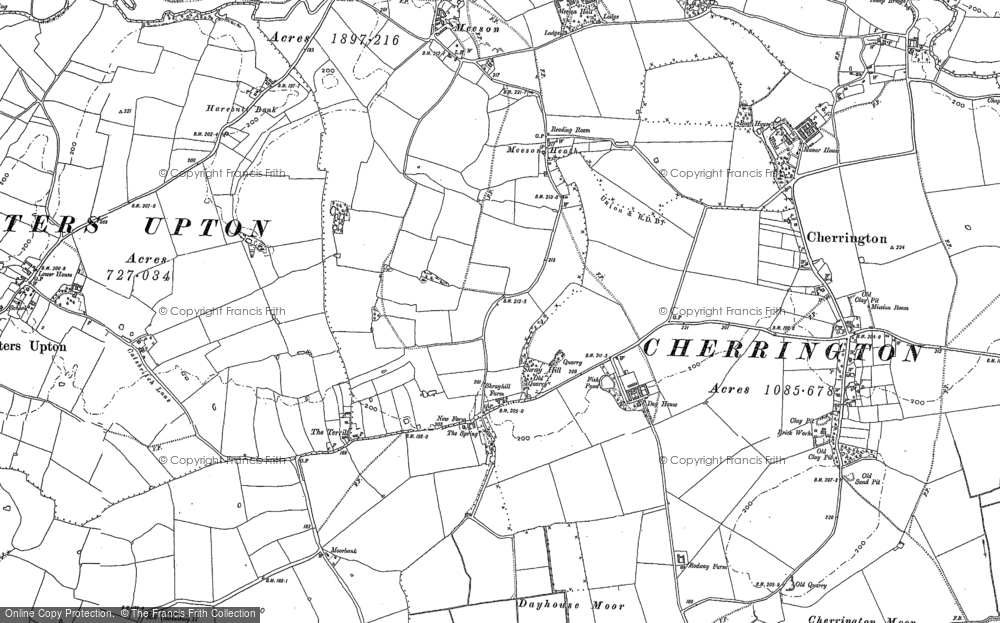 Old Map of Shray Hill, 1880 in 1880