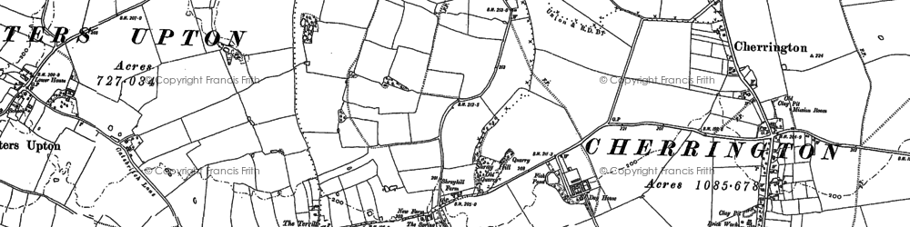 Old map of Shray Hill in 1880