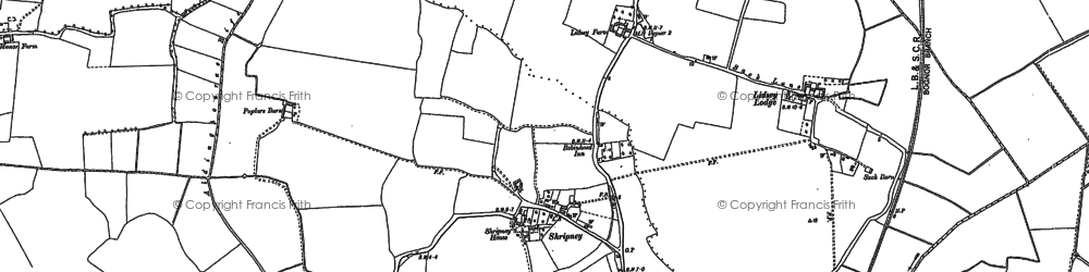 Old map of Shripney in 1847