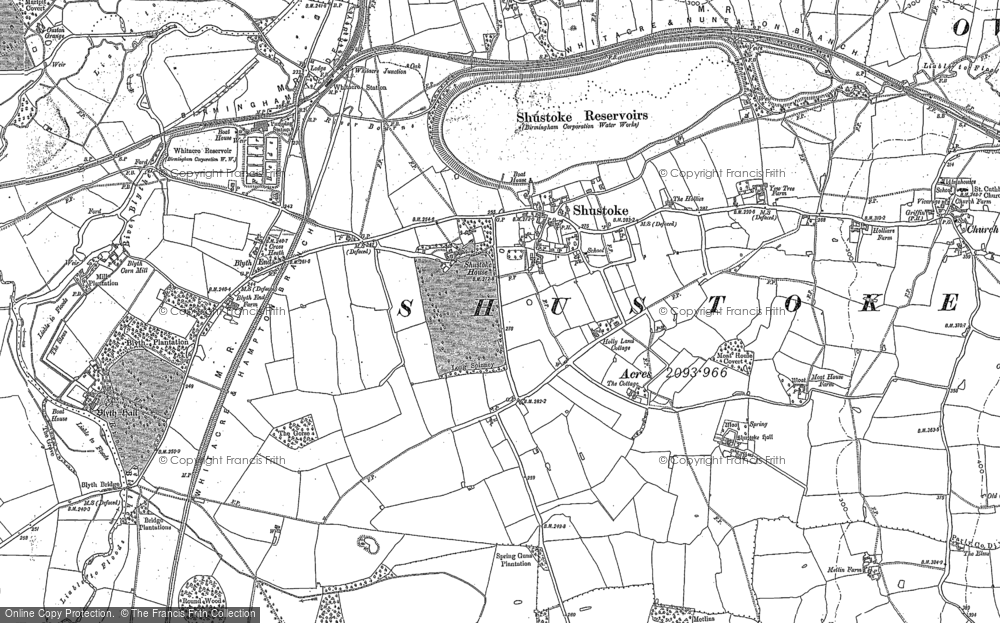 Old Map of Historic Map covering Maxstoke Castle in 1886