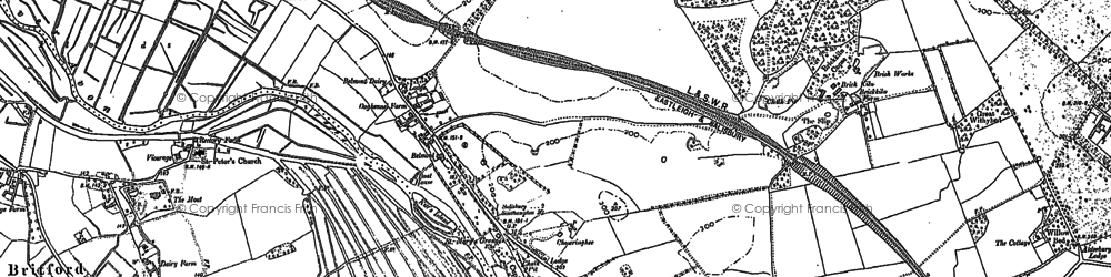 Old map of Shute End in 1900
