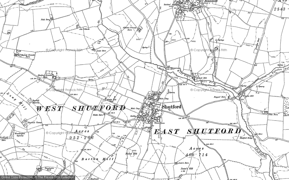 Old Map of Historic Map covering Barton Hill in 1899
