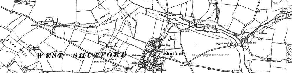 Old map of Shutford in 1899