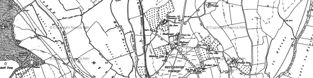 Old map of Shuthonger in 1900