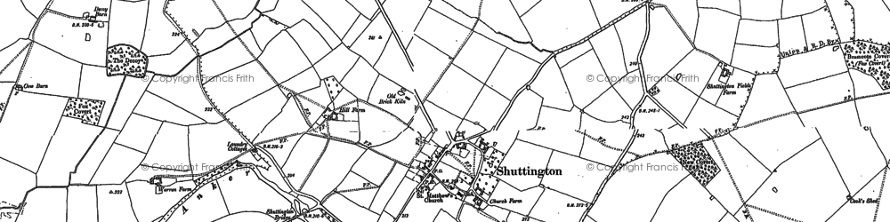 Old map of Shuttington in 1900